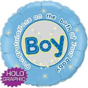 Congratulation on Birth of Baby Boy Foil Balloon -18"