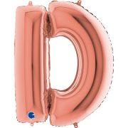Rose Gold Letter D Foil Balloon 40"