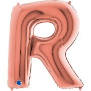 Rose Gold Letter R Foil Balloon 40"